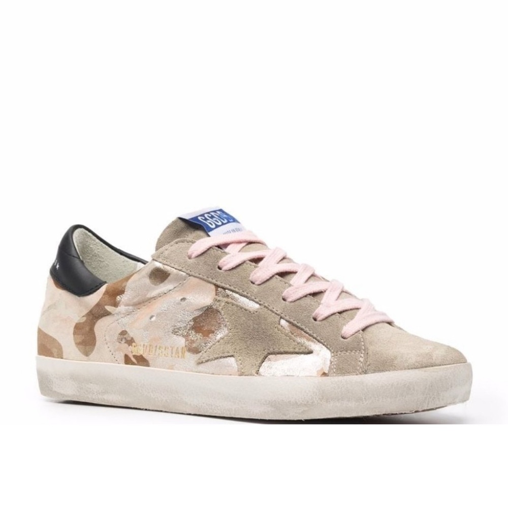 Golden Goose Superstar Camp Leather Low-Top Sneakers SIZE 38
